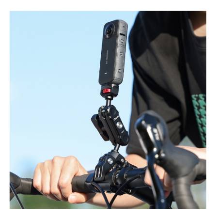 Ulanzi C017 - montażowe ramię Magic Arm, 2x zacisk/klamra, przykład użycia